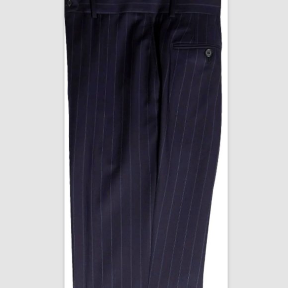 HICKEY FREEMAN Loro Plana Super 150s Stripe Wool Suit Pant...
